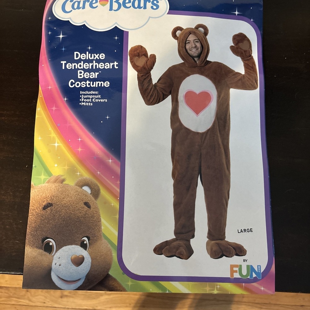 Care Bears Deluxe Tenderheart Bear Adult Costume Large L New in Package
